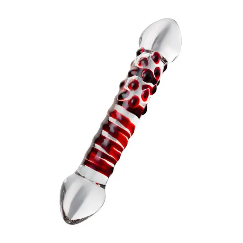 Sexus Glass Dildo Red Delight 19cm Sexus Glass Discreet Intimate Essentials.