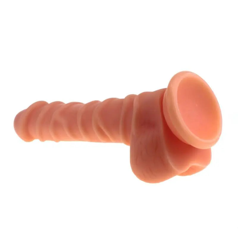 Realistic Dildo Ridged Shaft w Balls Flesh X-MEN Discreet Intimate Essentials.