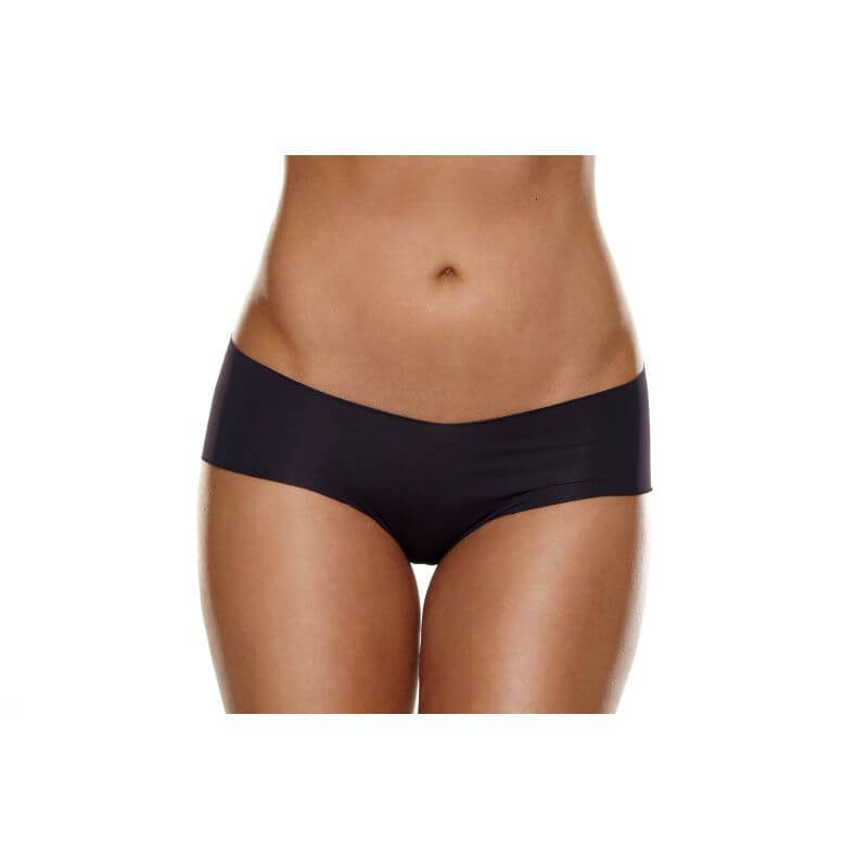 Invisible Bootyshort Black - tagless laser cut microfiber panties for a seamless look under clothing.