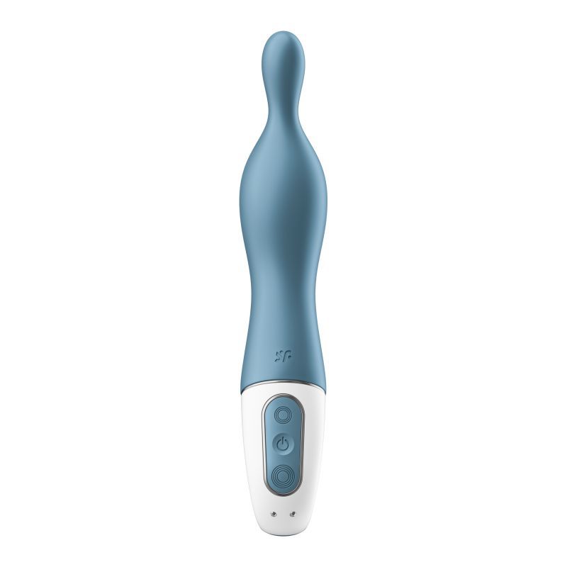 A-mazing 1 Vibrator Blue designed for A-spot stimulation vibrator, featuring a smooth silicone finish and waterproof design.