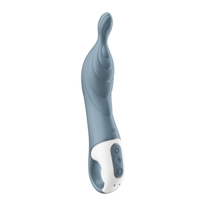 A-mazing 2 vibrator grey, an A-spot vibrator with targeted stimulation and USB rechargeable feature.
