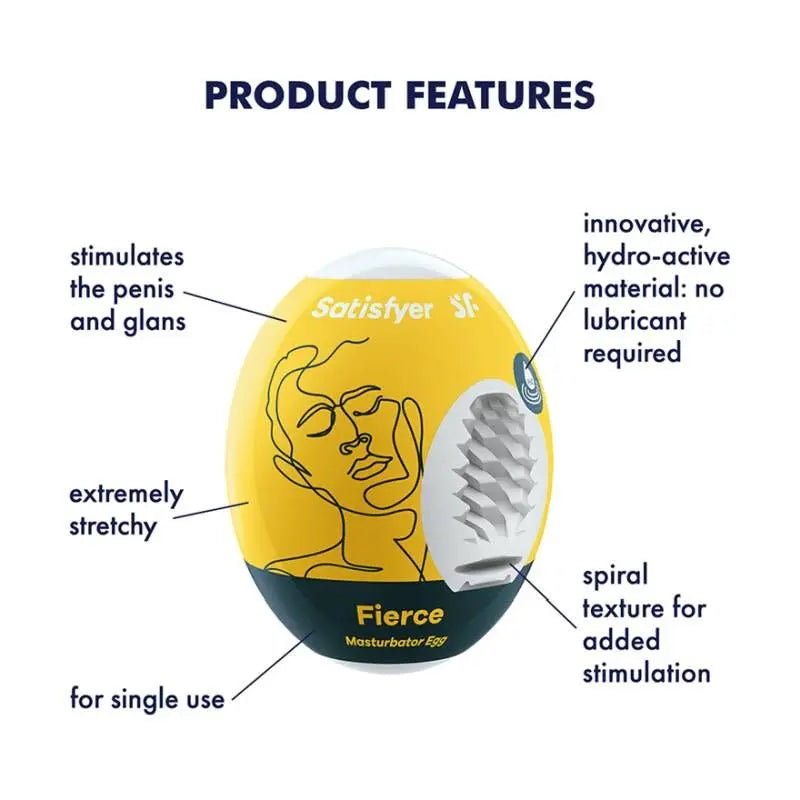 Satisfyer Masturbator Egg Fierce Satisfyer Discreet Intimate Essentials.
