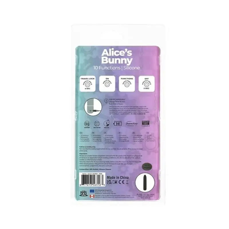 Affordable quality Alices Bunny Rechargeable Bullet w Rabbit Sleeve Pink  from PowerBullet by Discreet Intimate Essentials with Discreet Delivery 