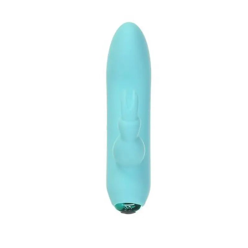 Alices Bunny Rechargeable Bullet w Rabbit Sleeve Teal PowerBullet Discreet Intimate Essentials.