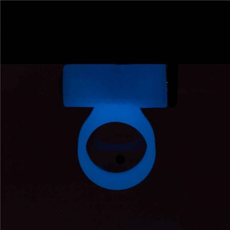 Glow in the dark cock ring with a soft silicone design, providing stimulation and comfort during intimate moments.