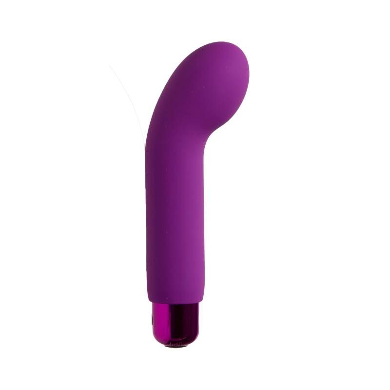 Power Bullet Sara’s Spot Vibrator Purple, a compact G-spot vibrator with a removable silicone sleeve.