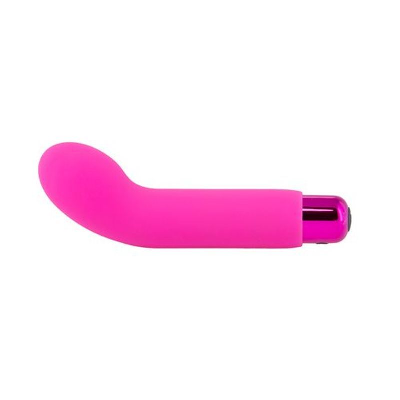 G-spot vibrator Sara's Spot in vibrant pink with a sleek design and removable silicone sleeve.