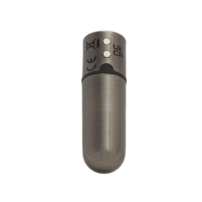 Power Bullet First Class 6cm in gun metal finish, a rechargeable crystal bullet vibrator for intimate pleasure.