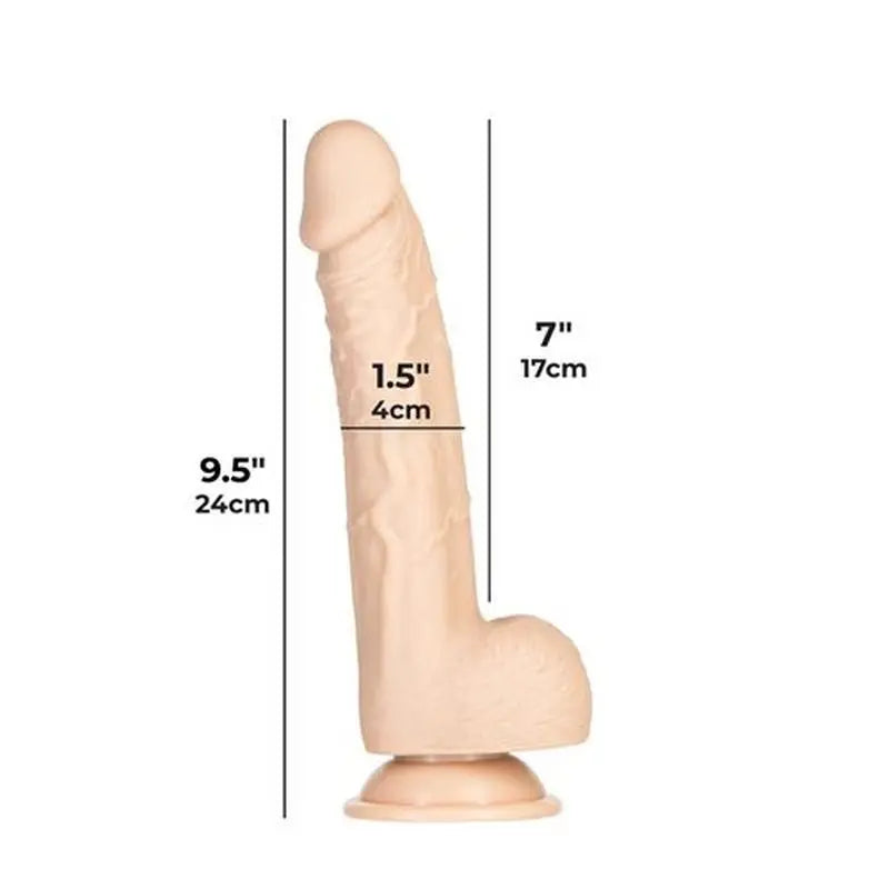 Tristan 9in Dong Beige Addiction Discreet Intimate Essentials.