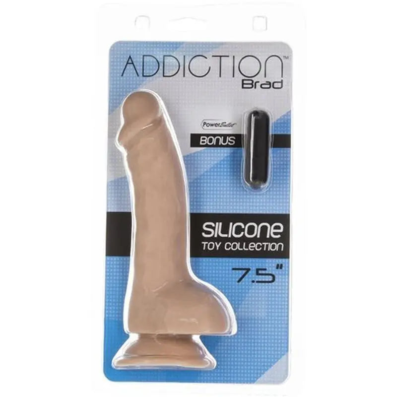 Brad 7.5in Dong Beige Addiction Discreet Intimate Essentials.