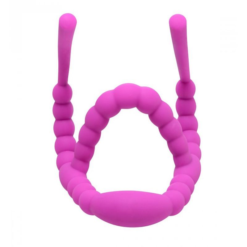Petal Pusher Silicone Labia Spreader made of flexible purple silicone for intimate pleasure and stimulation.