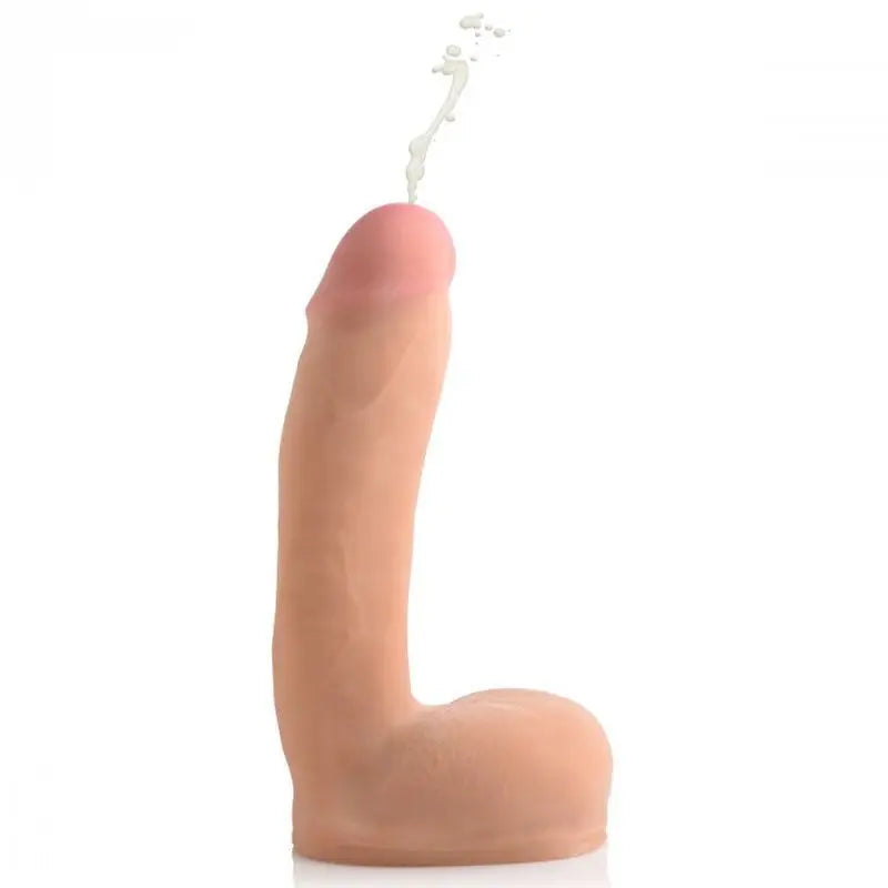 8in Dual Density Squirting Dildo w Balls Reservoir Loadz Discreet Intimate Essentials.
