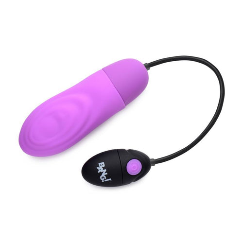 7X Pulsing Rechargeable Bullet Purple with remote control for G Spot and clitoral stimulation, rechargeable bullet vibrator