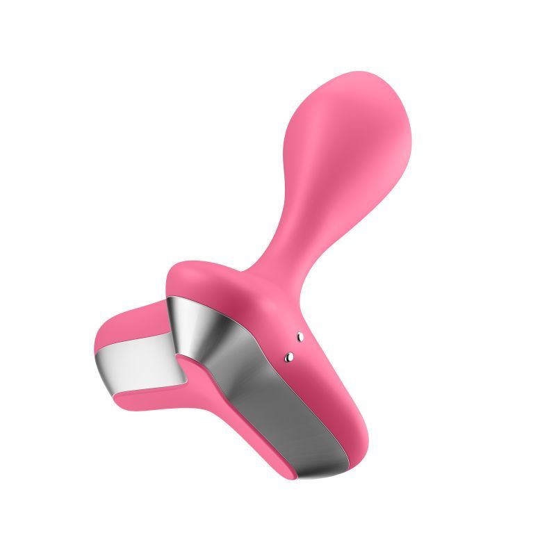 Satisfyer Game Changer Vibrating Anal Plug Pink, a vibrating anal plug for beginners, made of body-safe silicone.