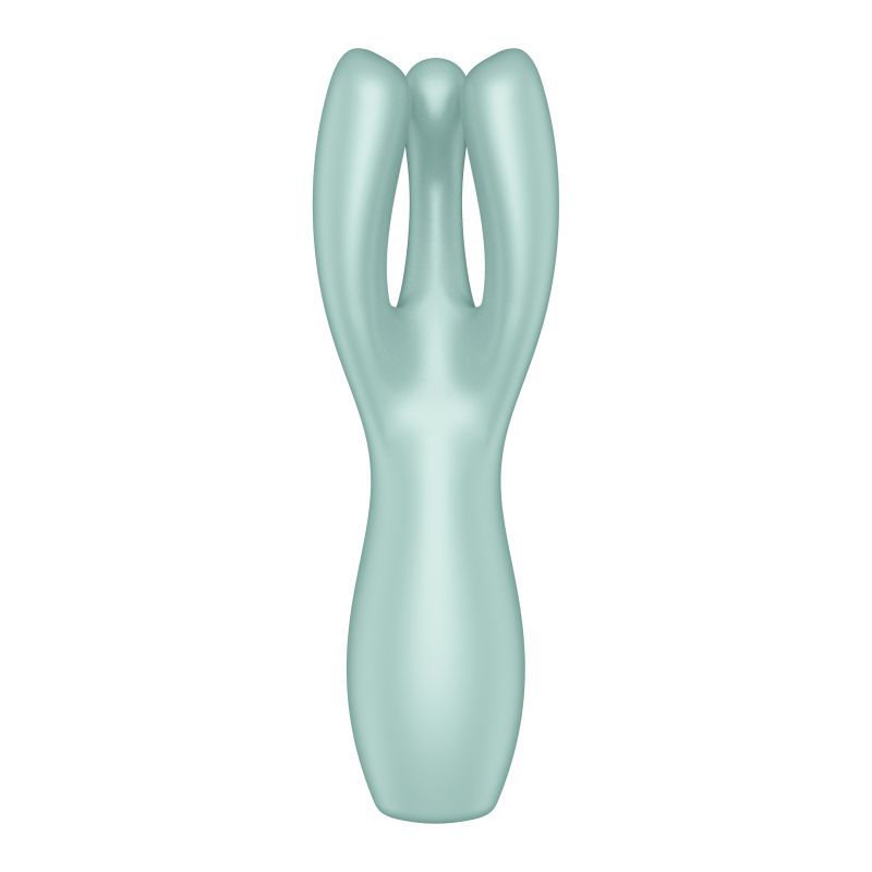Satisfyer Threesome 3 lay-on vibrator for clitoral stimulation in mint color, designed for powerful external stimulation.