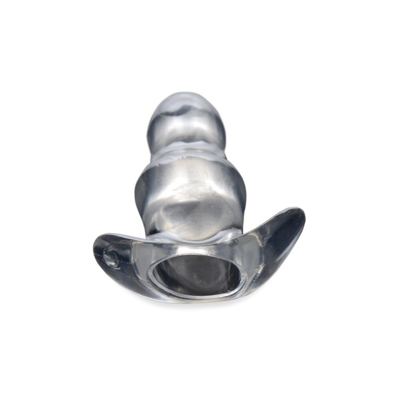 Clear View Hollow Anal Plug small made of TPE with transparent design for visual pleasure and comfort during anal play.