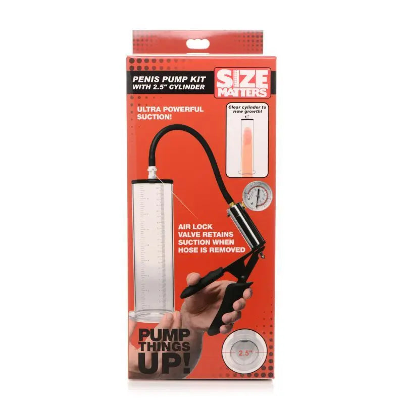 Penis Pump Kit with 2.5" Cylinder Size Matters Discreet Intimate Essentials.