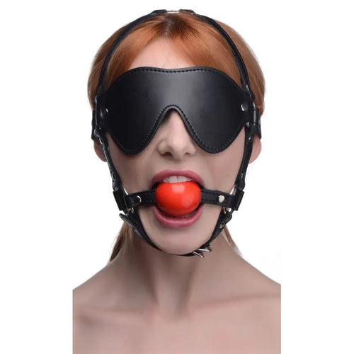 Blindfold Harness w Ball Gag Strict Discreet Intimate Essentials.
