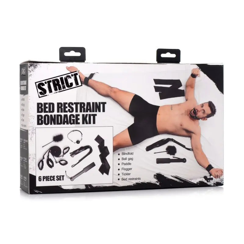 Bed Restraint Bondage Kit Black Strict Discreet Intimate Essentials.
