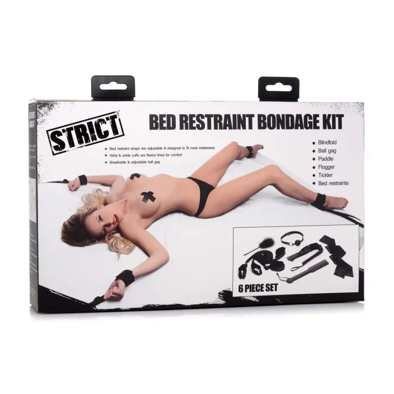 Bed Restraint Bondage Kit Black Strict Discreet Intimate Essentials.