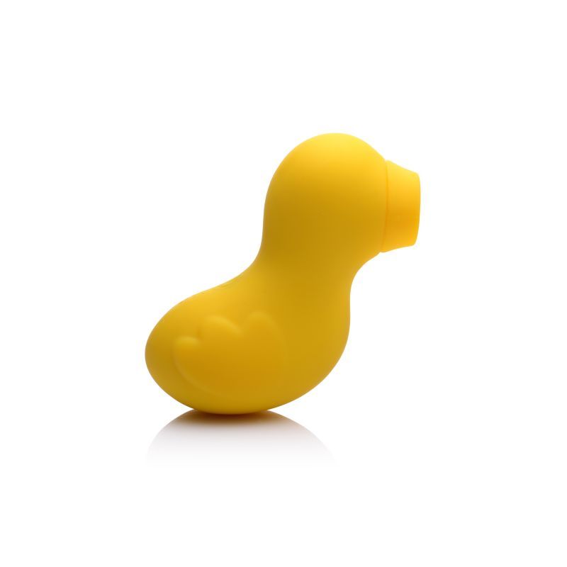 Sucky Ducky Silicone Clitoral Stimulator in yellow, a suction clitoral stimulator for enhanced pleasure.