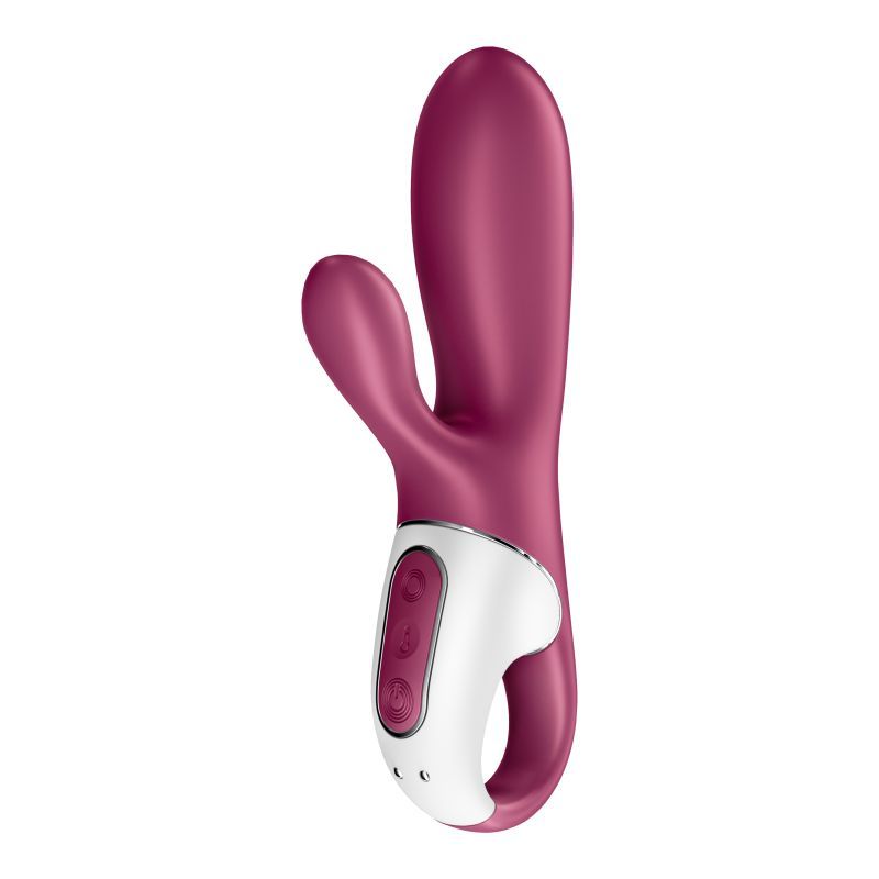Satisfyer Hot Bunny Connect App Warming Vibrator, an app-controlled warming vibrator for G-spot and clitoral stimulation.