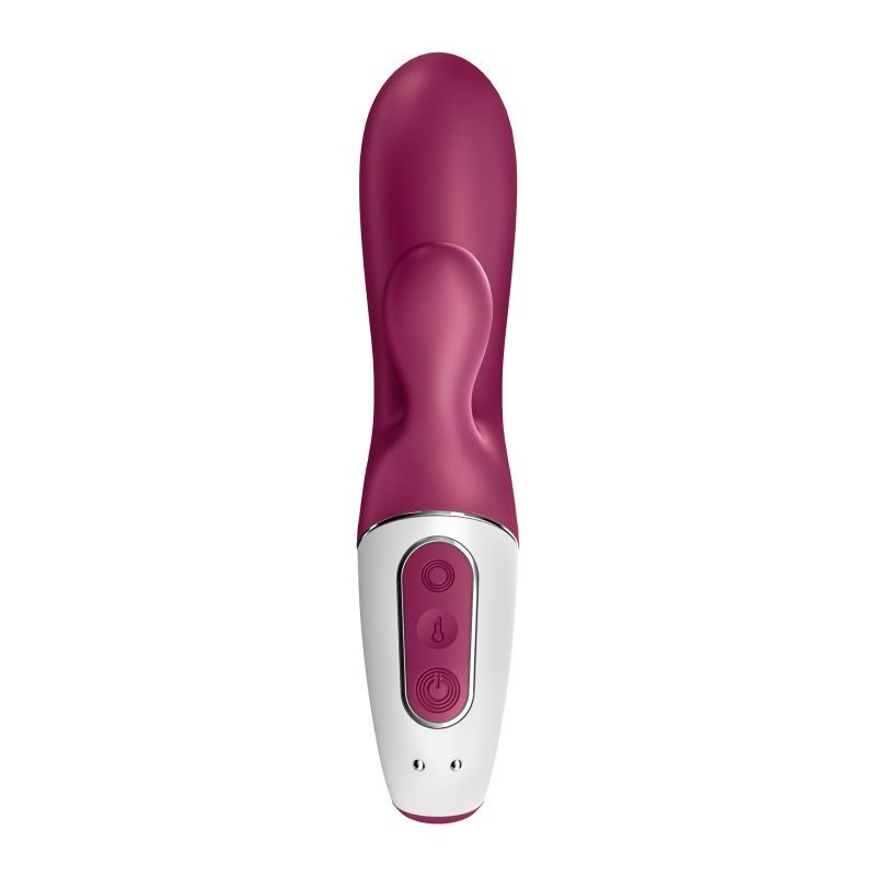 Satisfyer Hot Bunny Connect App warming vibrator, an app-controlled warming vibrator with dual motors and heat function.