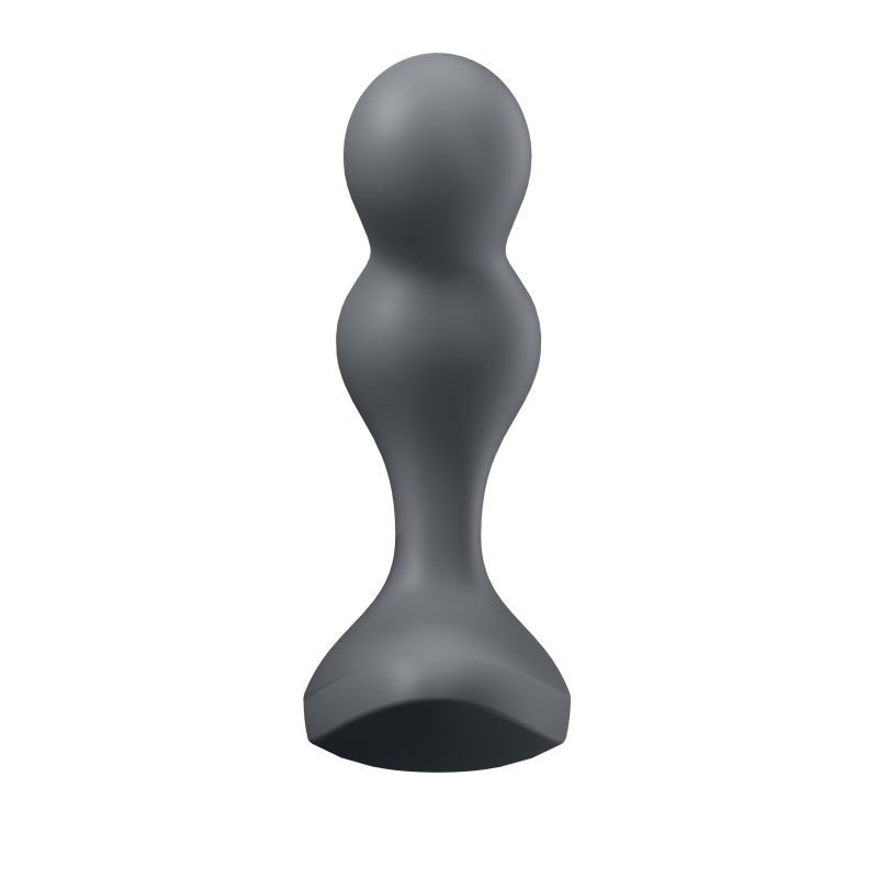 Satisfyer Deep Diver vibrating anal plug in grey, app compatible vibrating anal plug design with two beads for enhanced sensations.