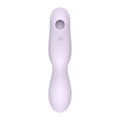 Satisfyer Curvy Trinity 2 Insertable Air Pulse Vibrator Violet showing sleek silicone design, ideal for beginners exploring air pulse vibrator functions.