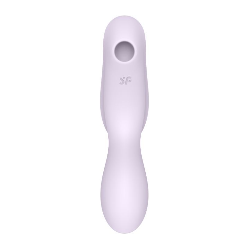 Satisfyer Curvy Trinity 2 Insertable Air Pulse Vibrator Violet showing sleek silicone design, ideal for beginners exploring air pulse vibrator functions.