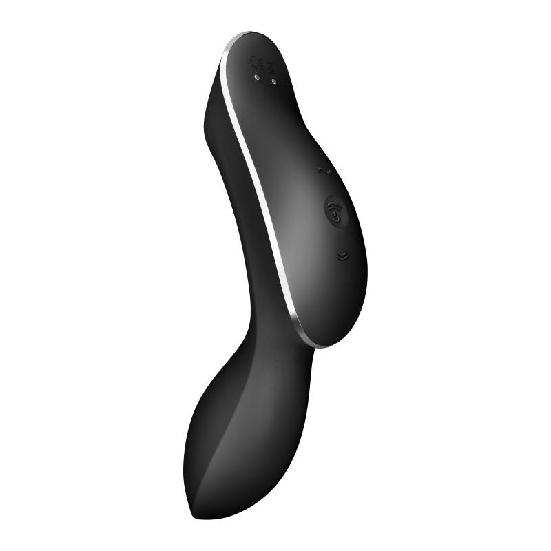 Satisfyer Curvy Trinity 2 Insertable Air Pulse Vibrator Black - an innovative sex toy designed for diverse sensations.