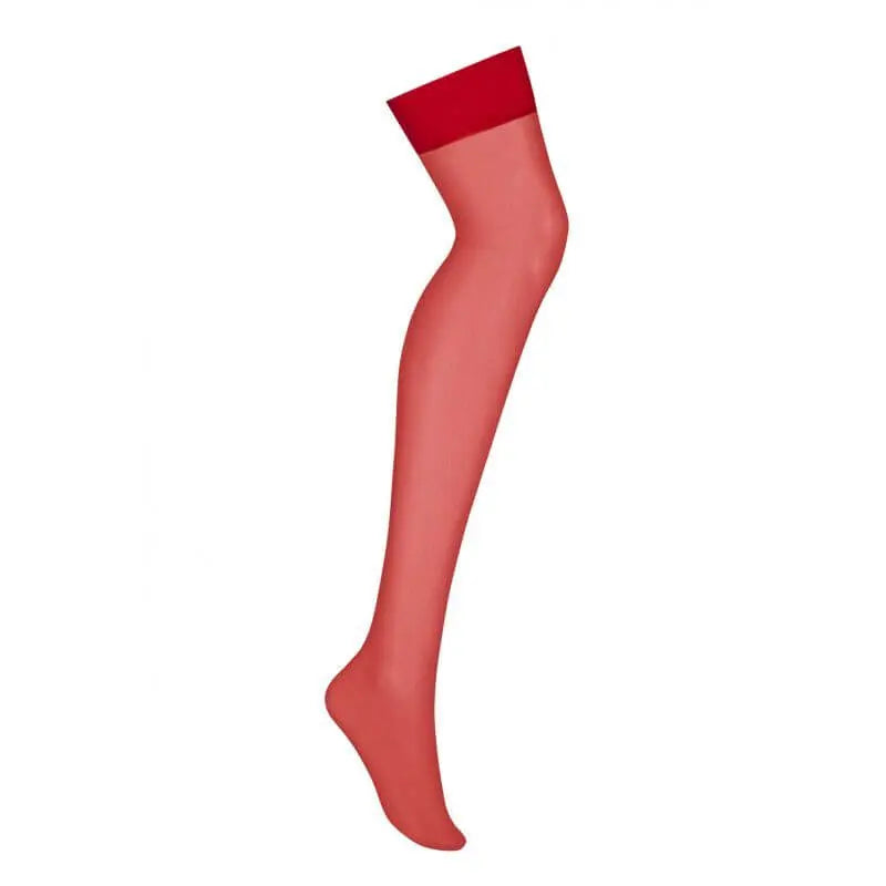 S800 Sheer Stockings Red Obsessive Discreet Intimate Essentials.