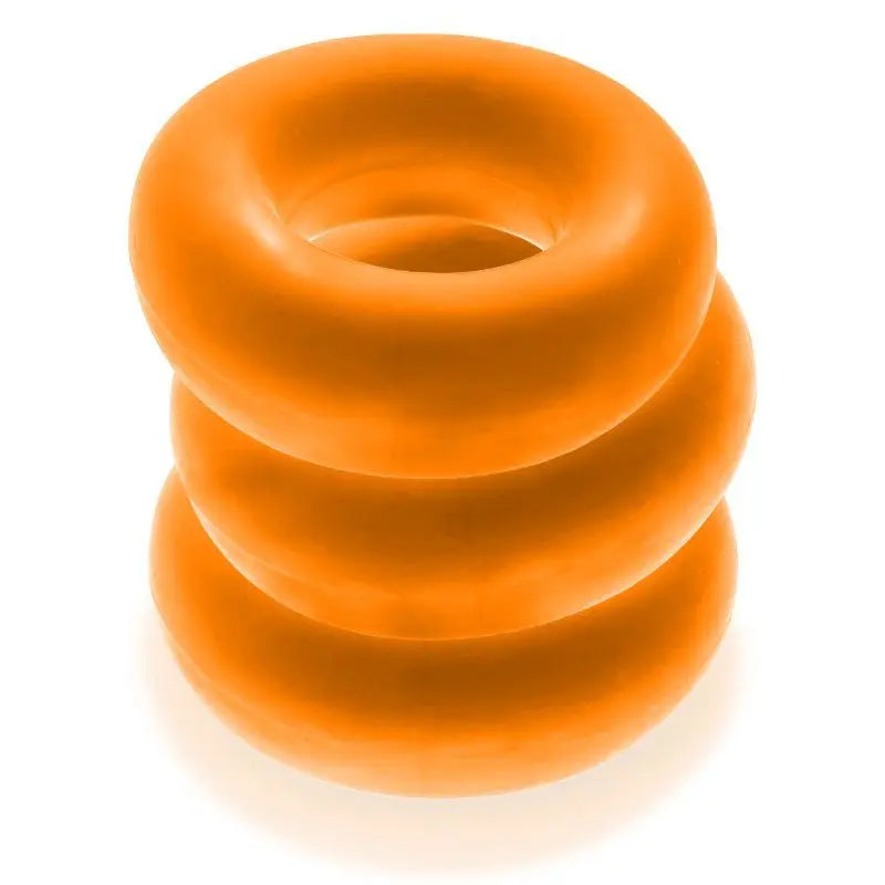 Fat Willy 3 Pc Jumbo Cockrings Orange OxBalls Discreet Intimate Essentials.