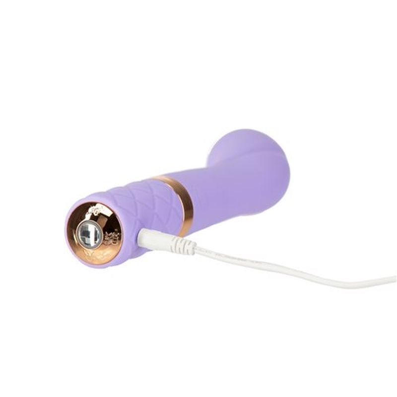 Pillow Talk Special Edition sassy G-Spot massager with foreplay accessories in purple and rose gold.