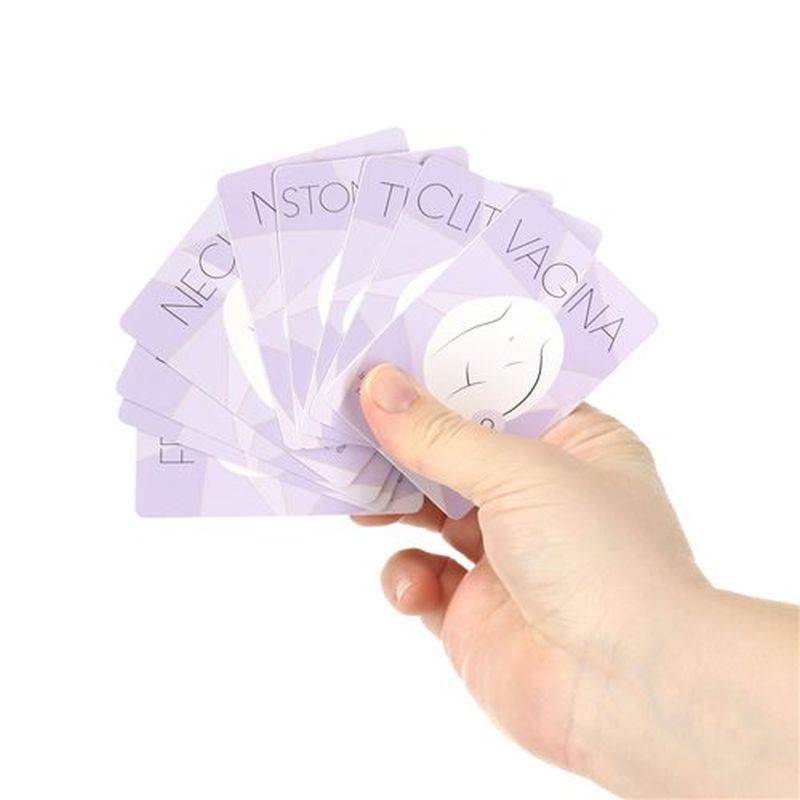 Fun foreplay card game from Pillow Talk, featuring G-Spot massager with foreplay accessories.
