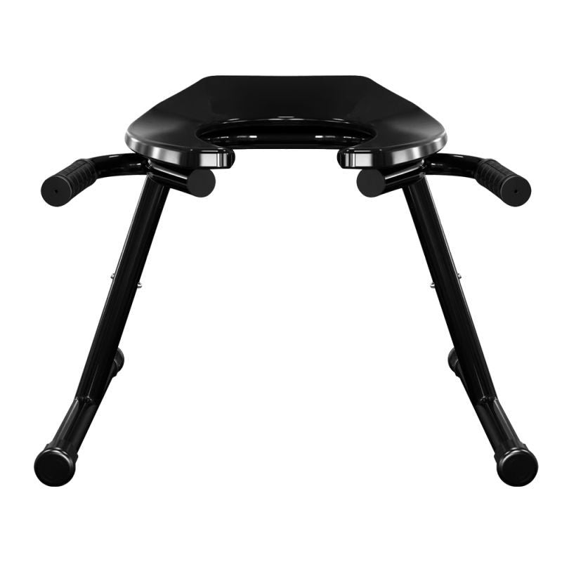 Brutus Rim Seat 2.0 - a sturdy black rim seat with adjustable height and handles for intense play.