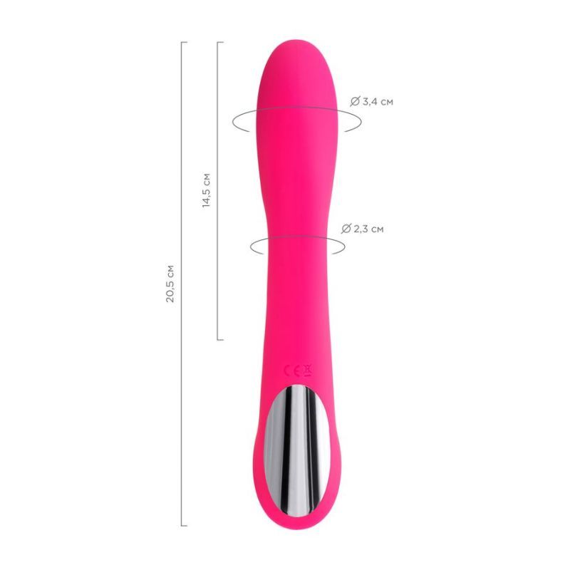 JOS Twig Slimline Vibrator, a G-spot silicone vibrator, 20.5 cm length, 3.4 cm diameter, USB rechargeable, waterproof design.