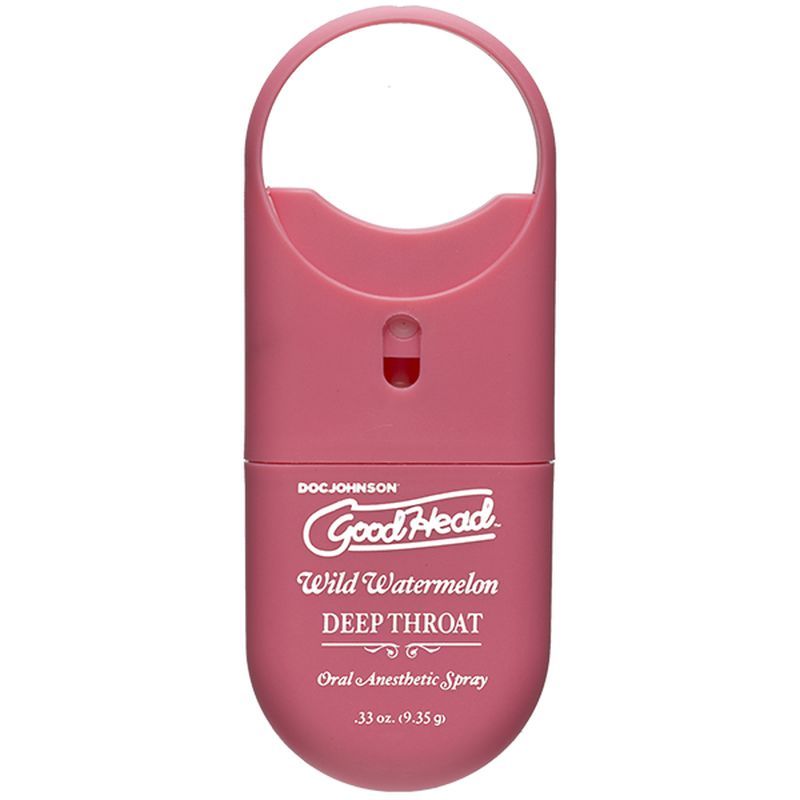 GoodHead To-Go Deep Throat Spray Wild Watermelon 9ml for enhanced oral pleasure and reduced gag reflex.