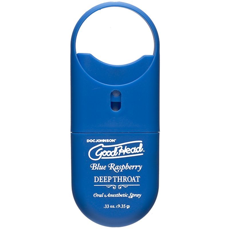 Affordable quality GoodHead To-Go Deep Throat Spray Blue Raspberry 9ml  from GoodHead by Discreet Intimate Essentials with Discreet Delivery 