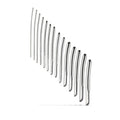 Single Ended Dilator Set 14 Pc made of stainless steel for endless pleasure, featuring various diameters.