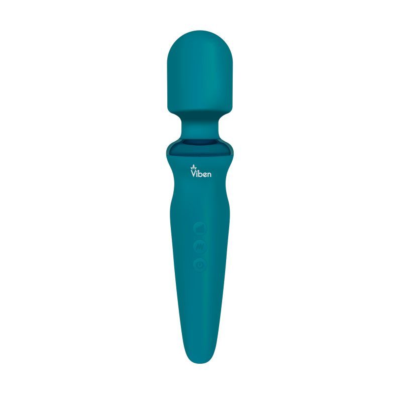 Viben Fierce Rechargeable Wand Massager Ocean, a waterproof silicone massager with multiple speeds and vibration patterns.