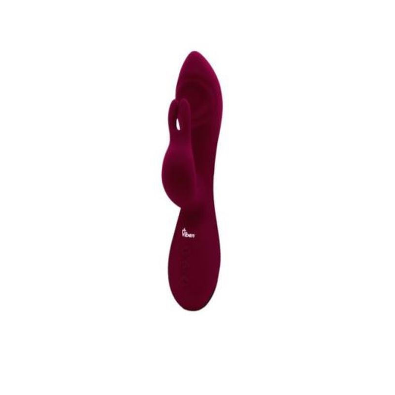 Viben Pzazz Rechargeable Thumping Rabbit Ruby, a G spot thumping rabbit vibrator made of silky smooth silicone.