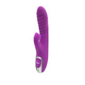 Viben Frenzy suction rabbit vibe in berry color with pleasure ridges and dual motors for enhanced sensual experience.