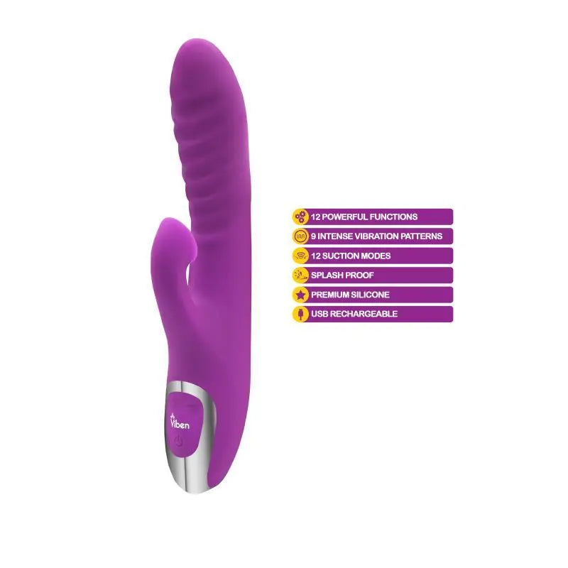 Viben Frenzy Suction Rabbit Vibe Berry Viben Discreet Intimate Essentials.