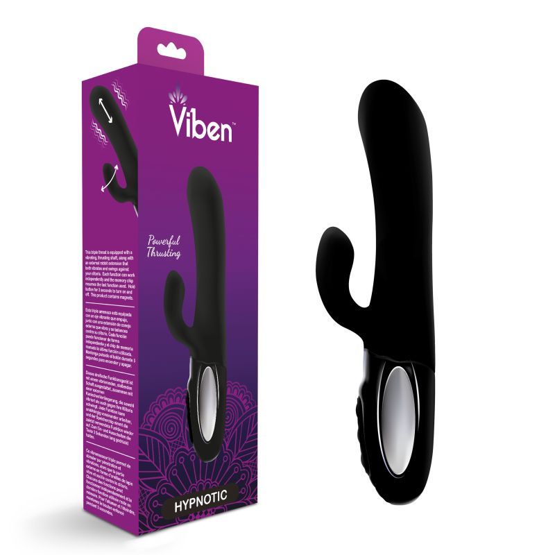 Viben Hypnotic Thrusting Rabbit Vibe with packaging, featuring a waterproof thrusting rabbit vibrator.
