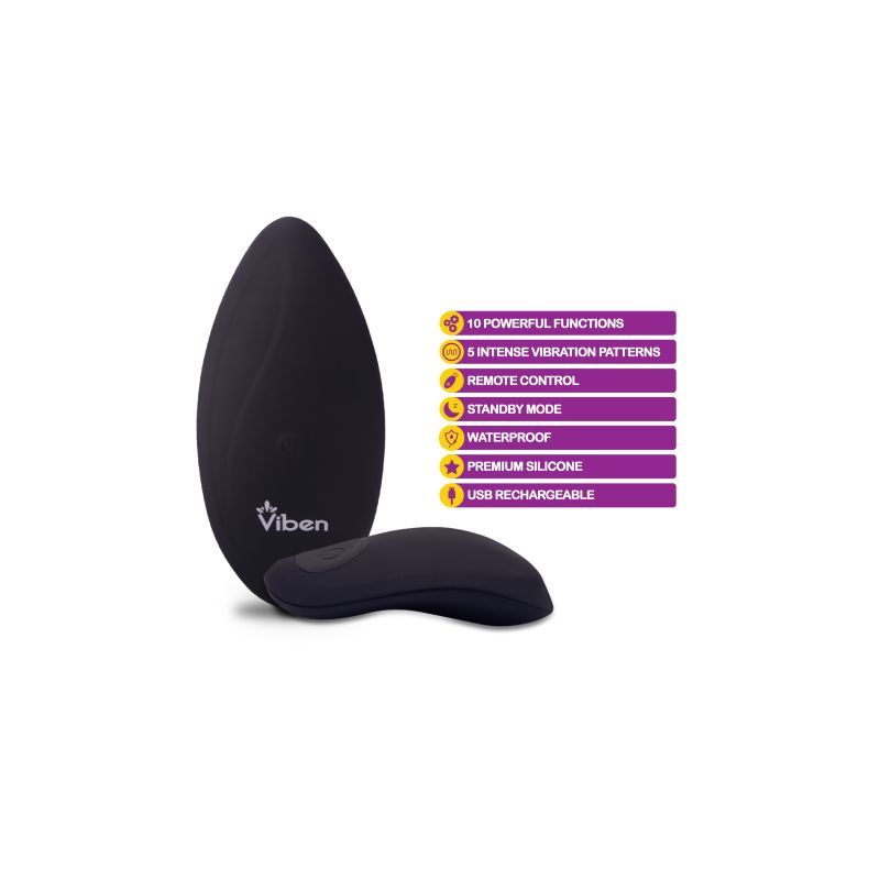 Viben Racy Multi Function Panty Vibe w Remote features sleek design, remote control, waterproof quality, and powerful motor.