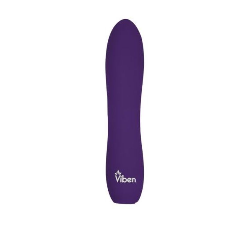 Viben Vivacious Rumble Motor rechargeable bullet vibrator in vibrant violet, made from premium silicone, sleek design.