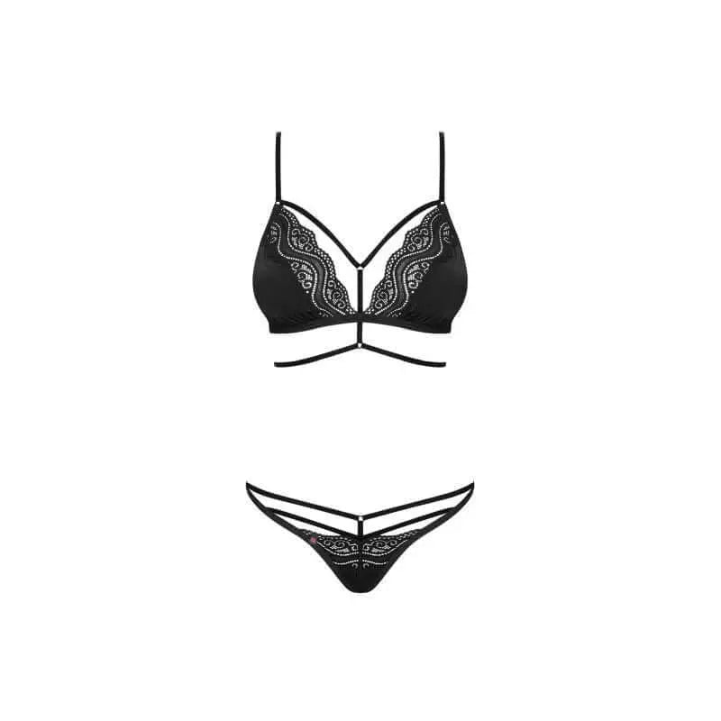 Diyosa 2 Pc Set Black Obsessive Discreet Intimate Essentials.