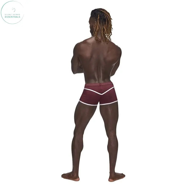Affordable quality Male Power Sport Mesh Mini Short Burgundy  from Male Power by Discreet Intimate Essentials with Discreet Delivery 