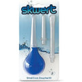 Skwert 4 Pc 3oz (89ml) Douche Small kit featuring a blue bulb and clear wands for intimate hygiene.